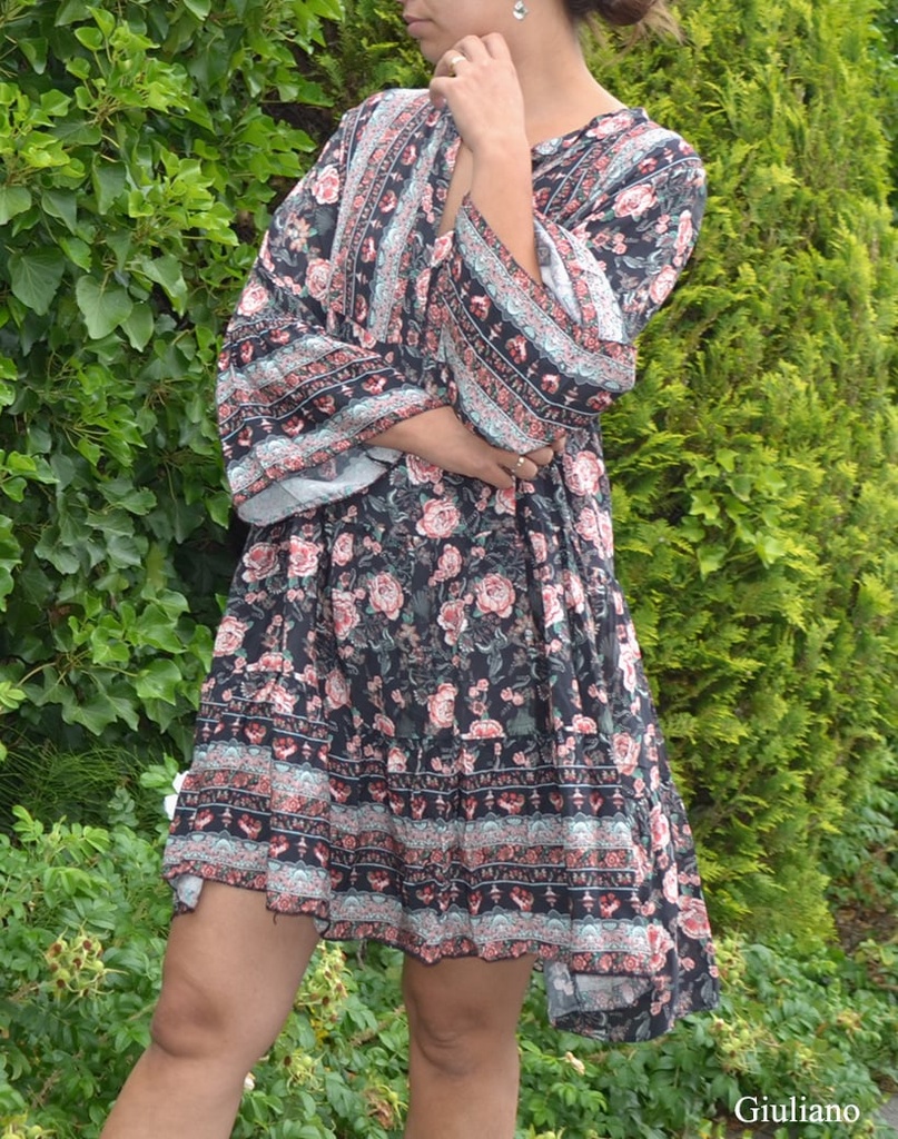 Dress |61028 Short Blackgrey