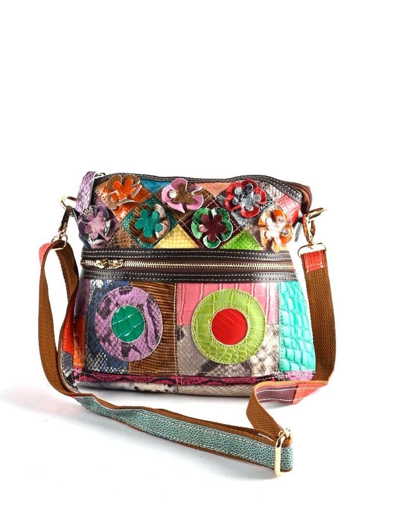 Leather shoulderbag | Multicolor  | 552930