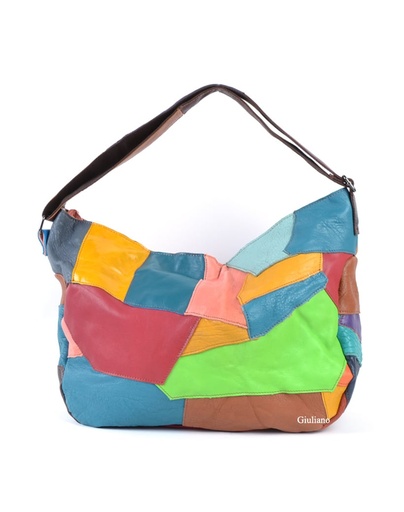 [552069] Leather handbag| Multicolor | 552069