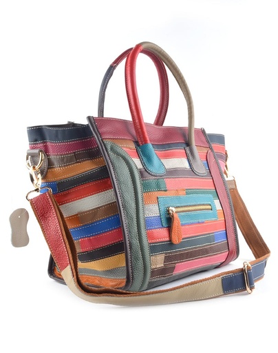 [5525582 AMSTERDAM] Lederen handtas | Multicolor de unique | 5525582